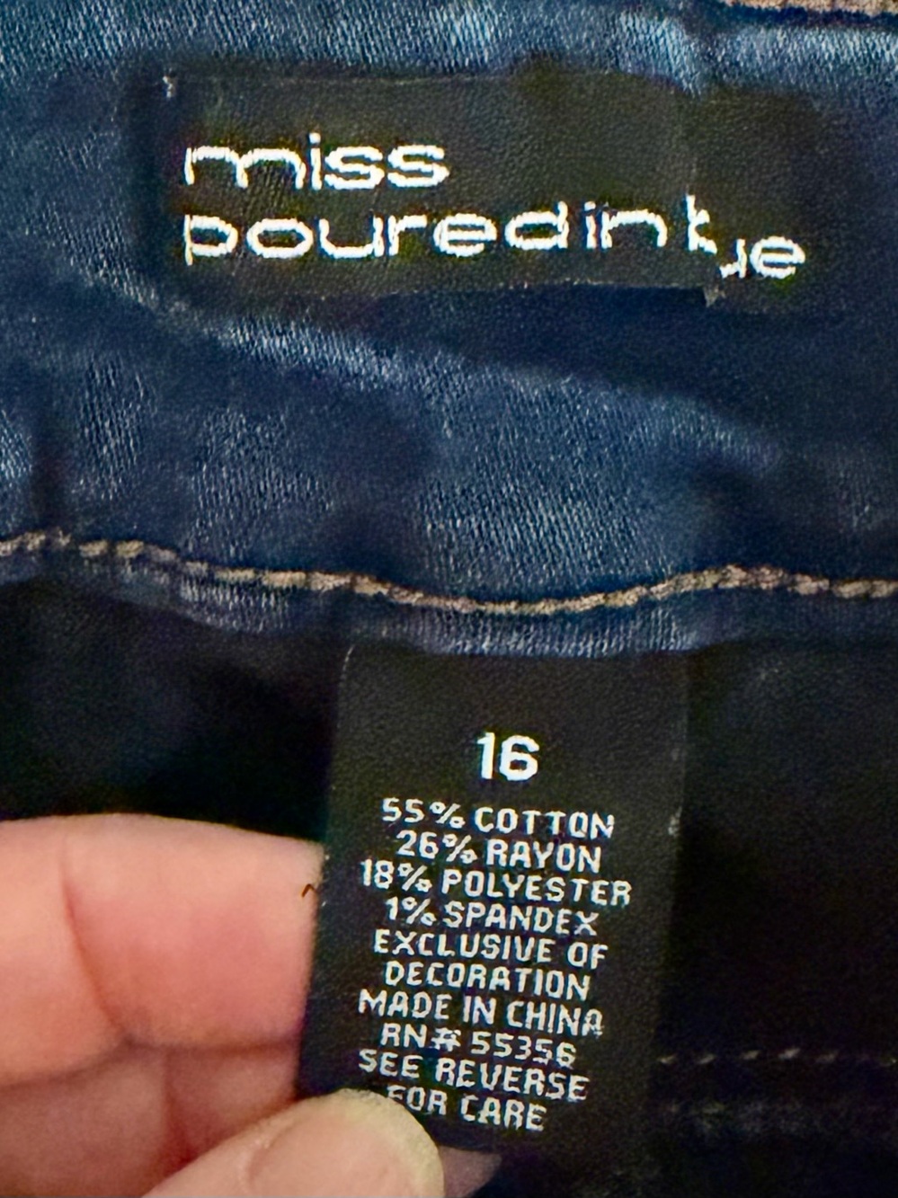 Women's Dark Blue Stretch Slim Jeans